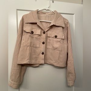 NWT Cropped Corduroy Shacket